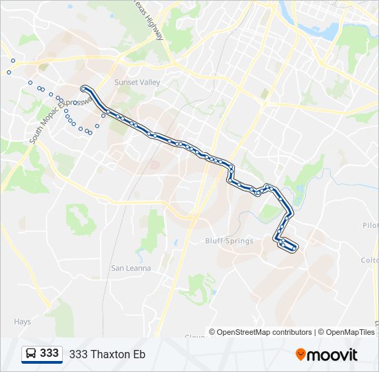 333 Bus Line Map