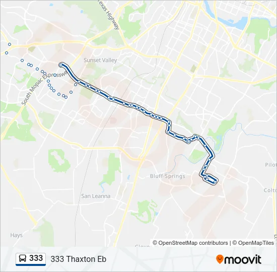 333 Bus Line Map