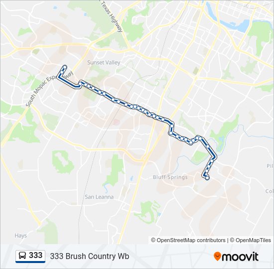 333 Bus Line Map