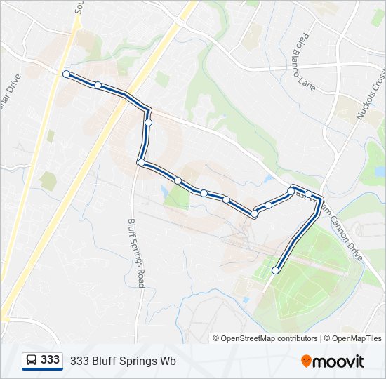 Mapa de 333 de autobús