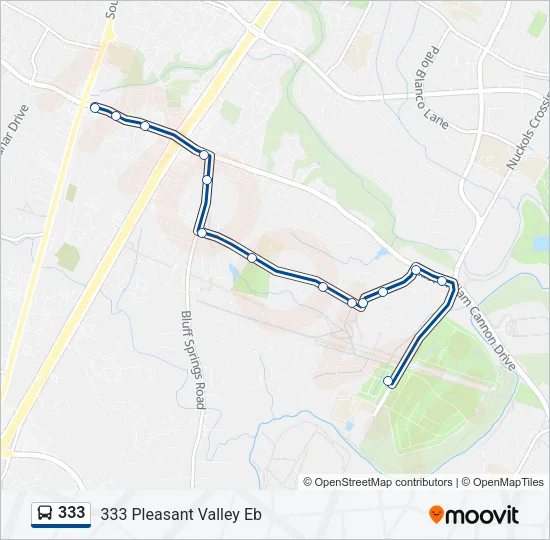 333 Bus Line Map