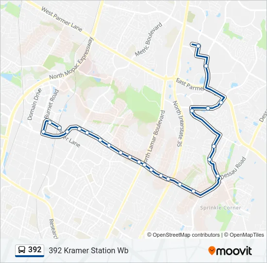 392 Bus Line Map