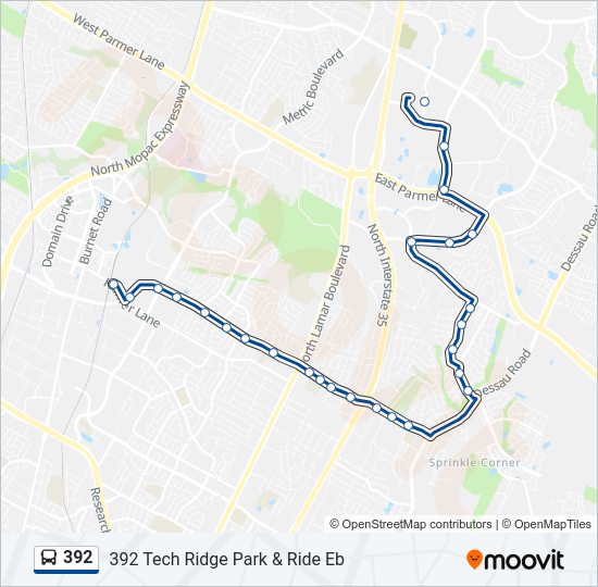 392 Bus Line Map