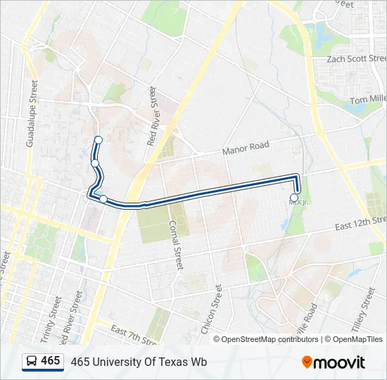 465 Bus Line Map