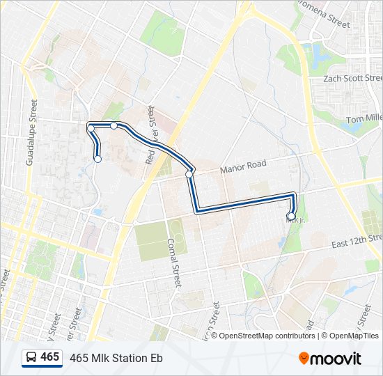 Mapa de 465 de autobús