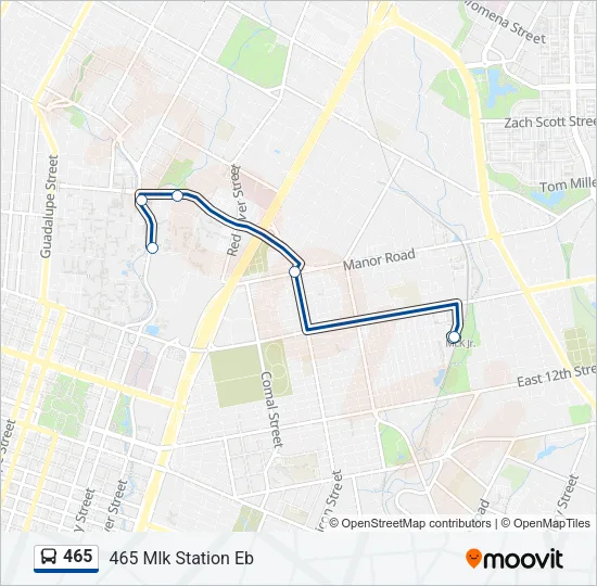 465 Bus Line Map