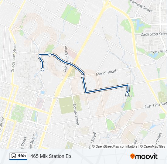465 bus Line Map