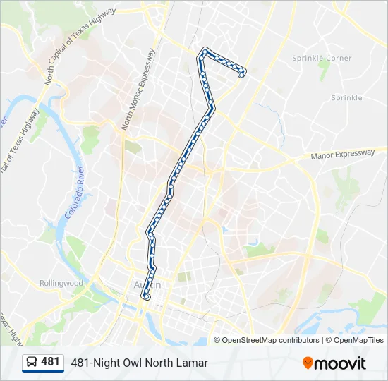 481 Bus Line Map