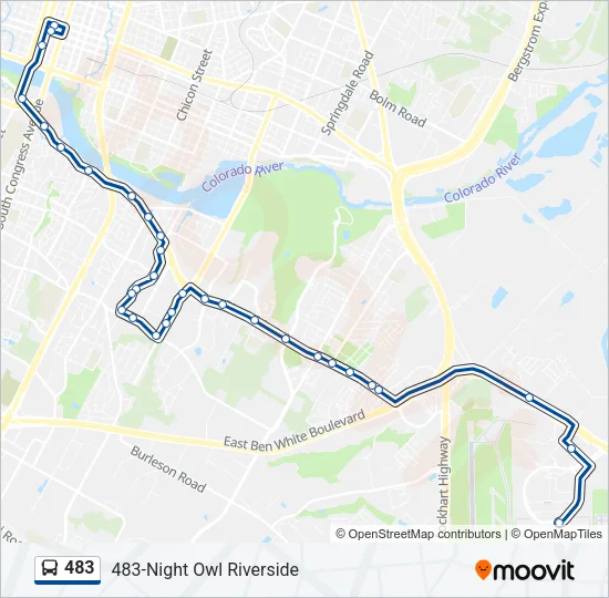 483 Bus Line Map