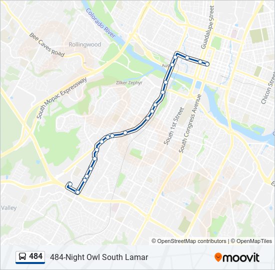 484 bus Line Map