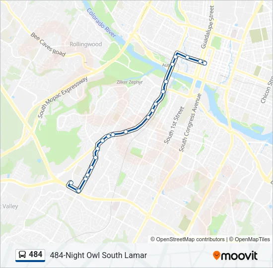 484 Bus Line Map