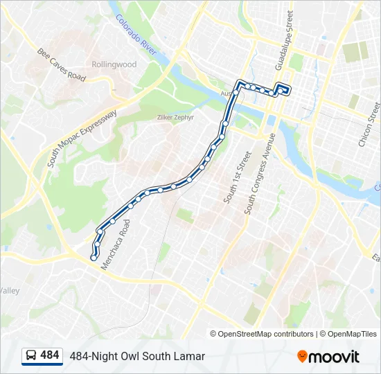 484 Bus Line Map