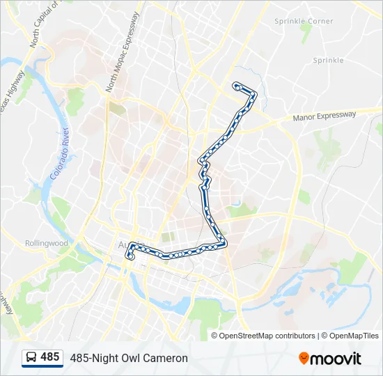 485 Bus Line Map