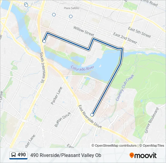 490 Bus Line Map