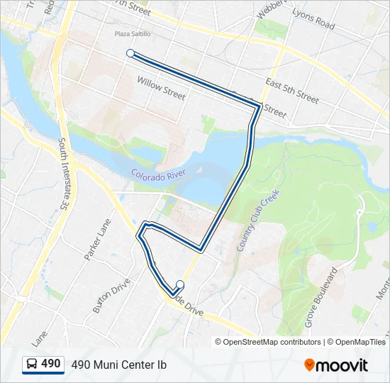 490 Bus Line Map