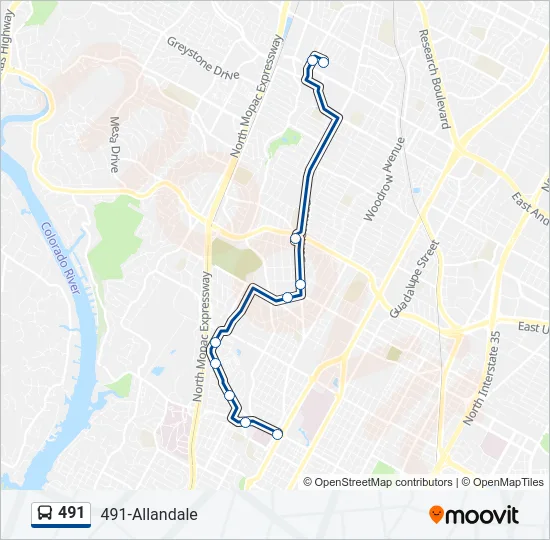 491 Bus Line Map