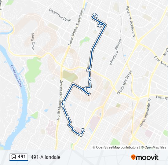 491 Bus Line Map