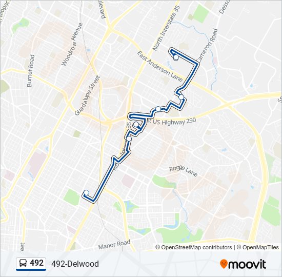 492 bus Line Map