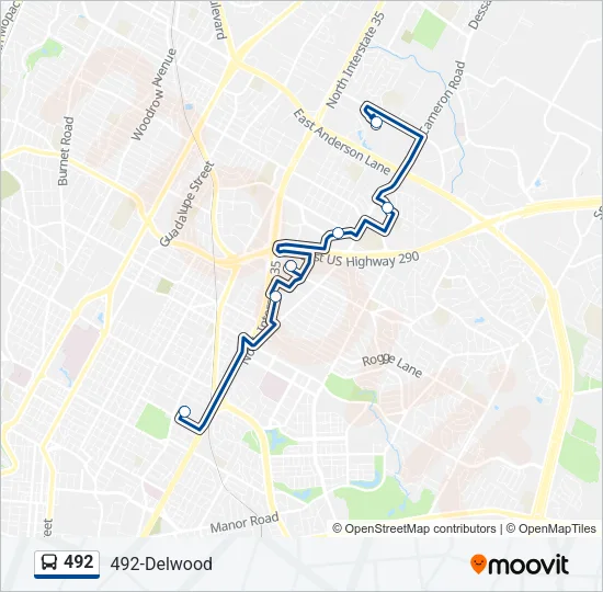 492 Bus Line Map