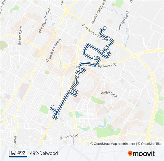 492 Bus Line Map