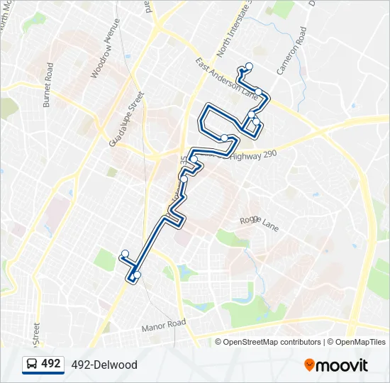 492 Bus Line Map
