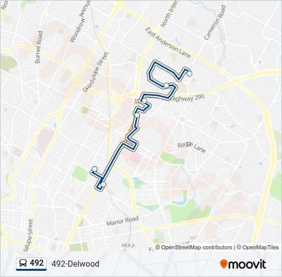 492 Bus Line Map