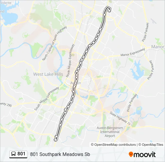 801 Bus Line Map