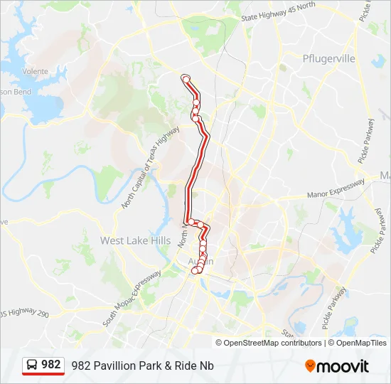 982 Bus Line Map