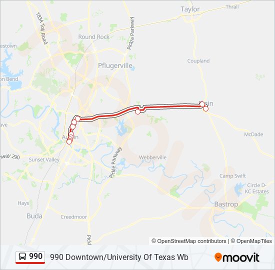 990 bus Line Map