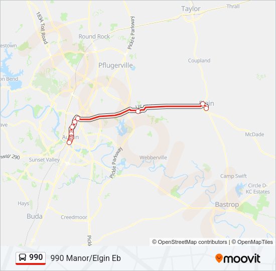 990 Bus Line Map