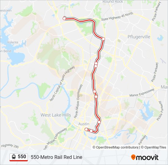 550 light rail Line Map