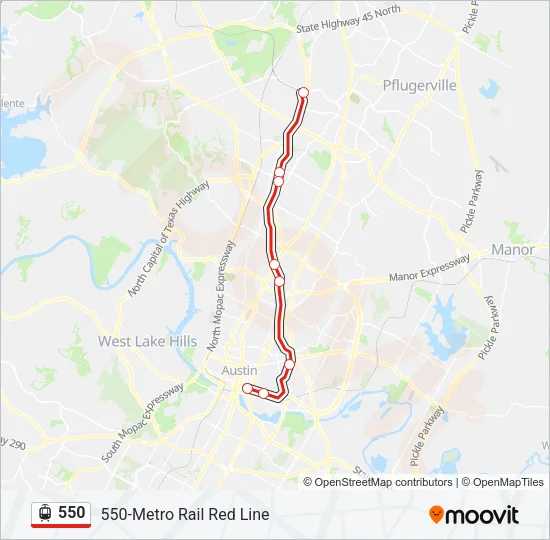 550 Light Rail Line Map