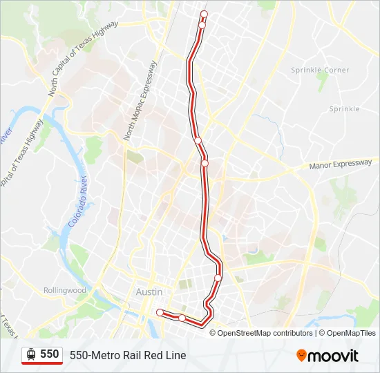 550 Light Rail Line Map