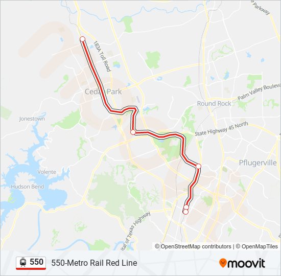 550 Light Rail Line Map