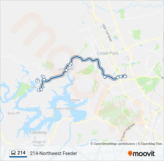 214 Bus Line Map
