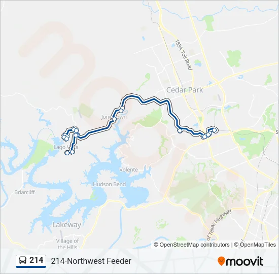 214 Bus Line Map
