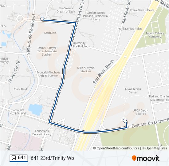 Mapa de 641 de autobús