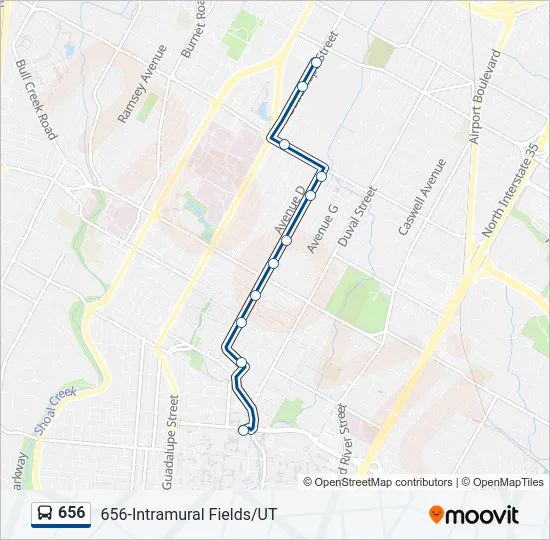 656 Bus Line Map