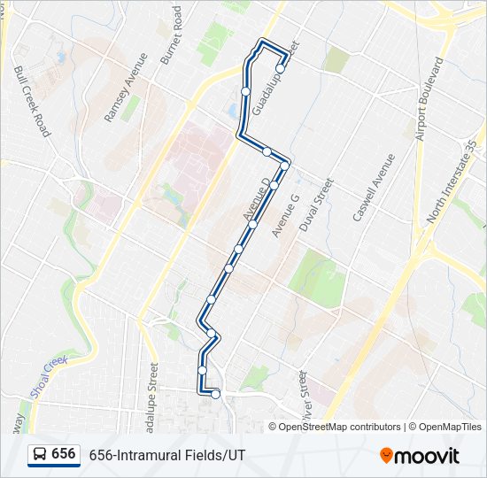 656 Bus Line Map