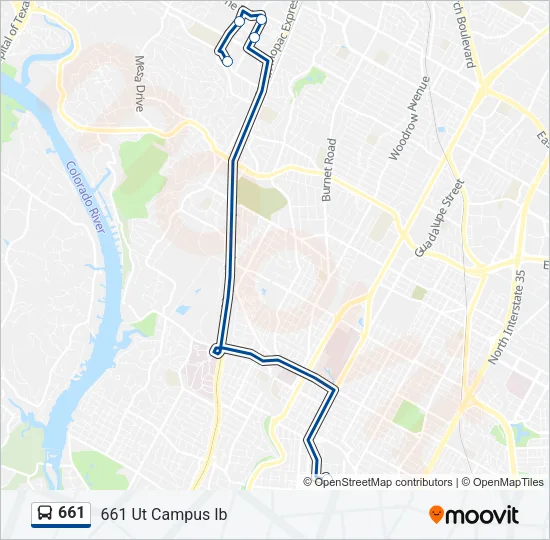 661 Bus Line Map