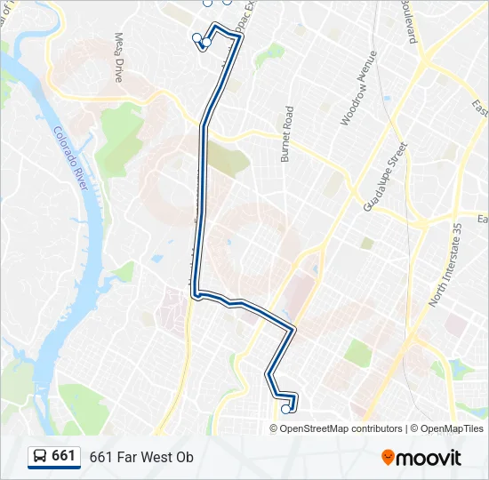 661 Bus Line Map