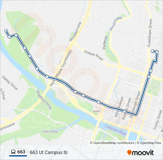 663 Bus Line Map