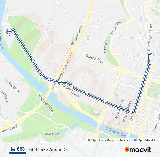663 Bus Line Map
