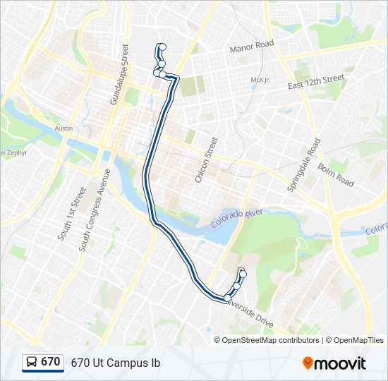 670 Bus Line Map