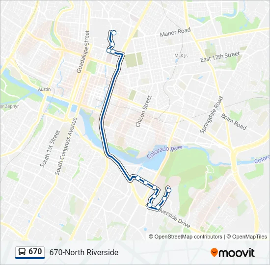 670 Bus Line Map