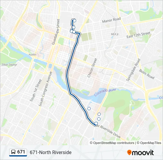 671 Bus Line Map