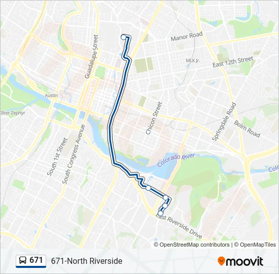 671 Bus Line Map