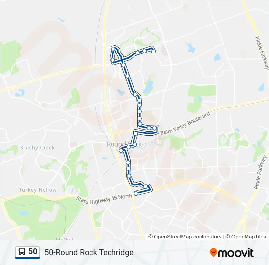 50 Bus Line Map