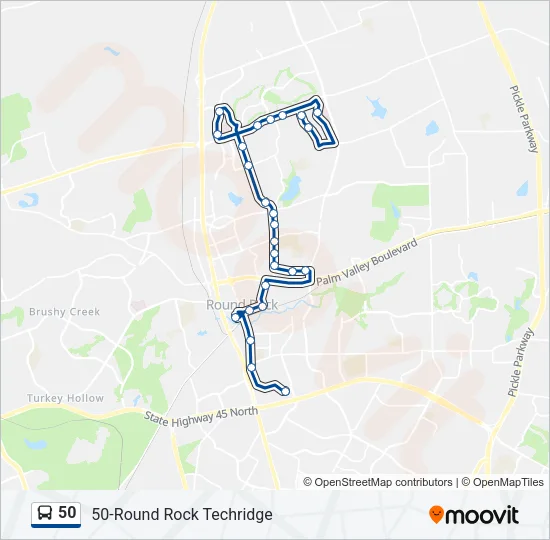 50 Bus Line Map