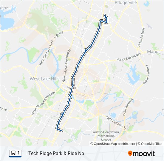 1 bus Line Map